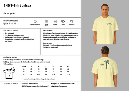 BND-Unisex-T-Shirt gelb