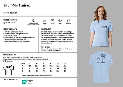 BND-Unisex-T-Shirt hellblau