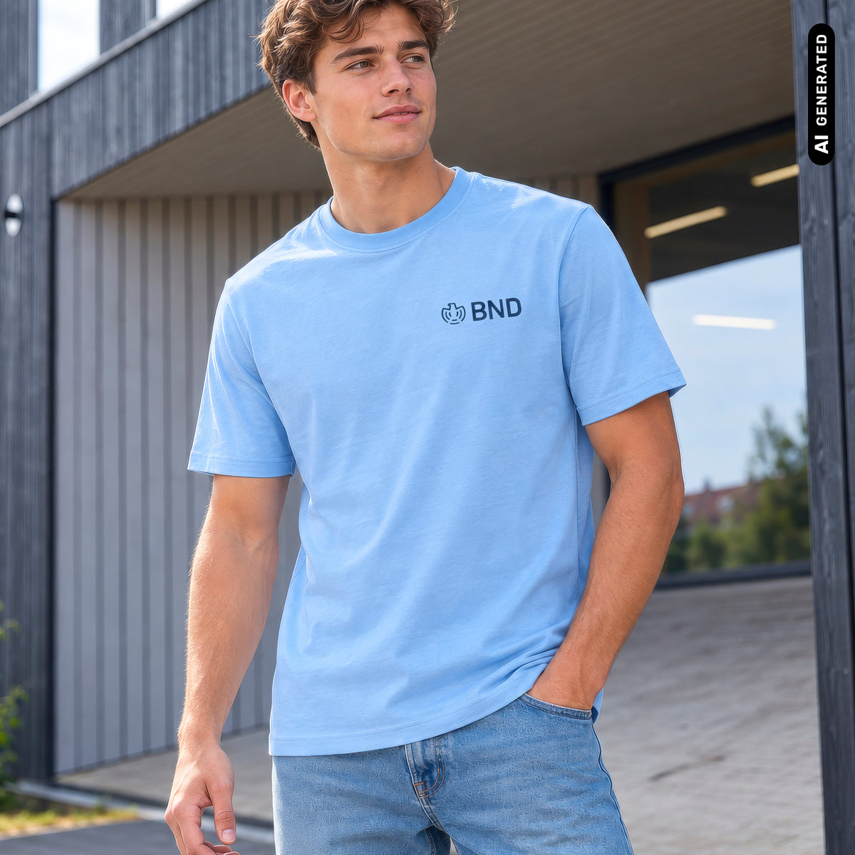 BND-Unisex-T-Shirt hellblau