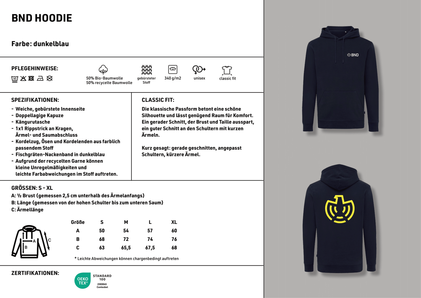 BND Hoodie (100% Baumwolle)