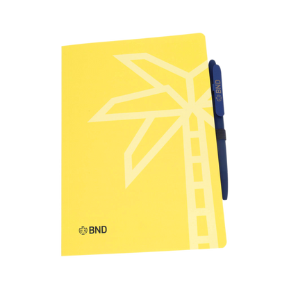 Gelbes BND-Notizbuch